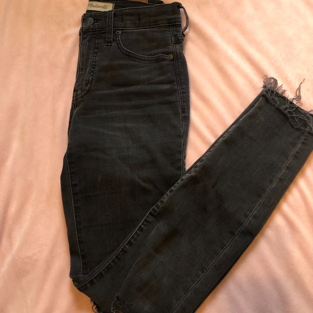 Madewell 9 inch high rise black skinny jeans